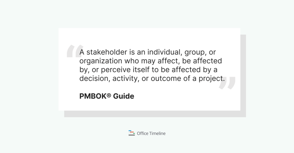 Stakeholder definition PMBOK