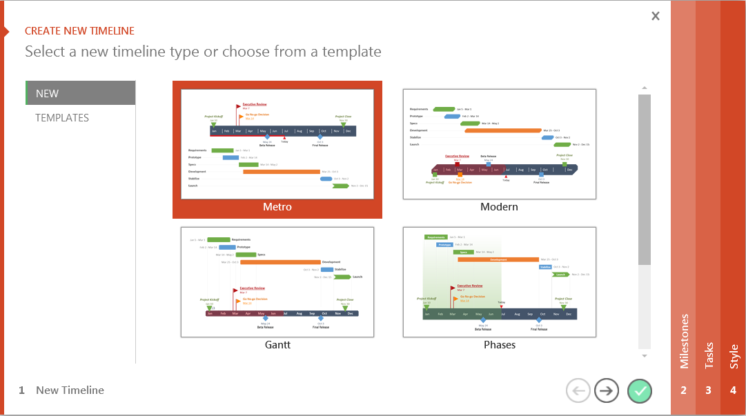 PowerPoint template tool from timeline maker Office Timline