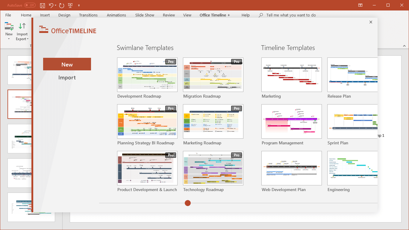 Office Timeline templates